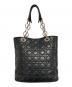 Christian Dior (クリスチャン ディオール) LADY DIOR トートバッグ ブラック：107000円