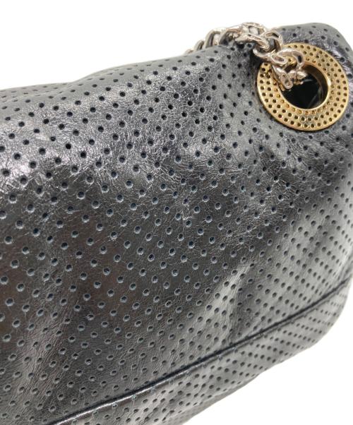 CHANEL（シャネル）CHANEL (シャネル) パンチングレザーショルダーバッグ ブラックの古着・服飾アイテム