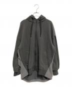 Ayaneアヤネ）の古着「ドッキング裏毛ジップアップパーカー」｜グレー