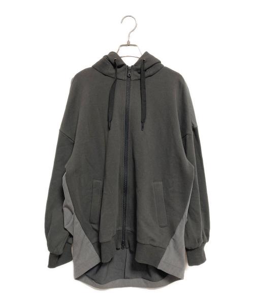 Ayane（アヤネ）Ayane (アヤネ) ドッキング裏毛ジップアップパーカー グレー サイズ:38の古着・服飾アイテム