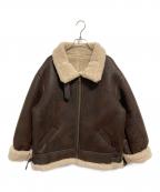 RANDEBOOランデブー）の古着「エコムートンジャケット」｜ブラウン