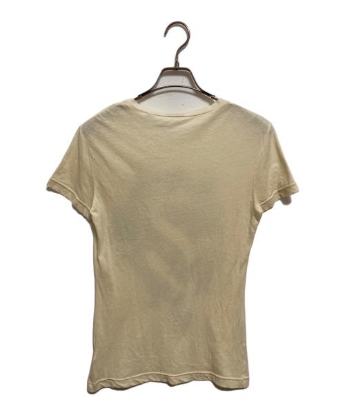 JOHN GALLIANO（ジョンガリアーノ）JOHN GALLIANO (ジョンガリアーノ) プリントTシャツ ベージュ サイズ:Sの古着・服飾アイテム