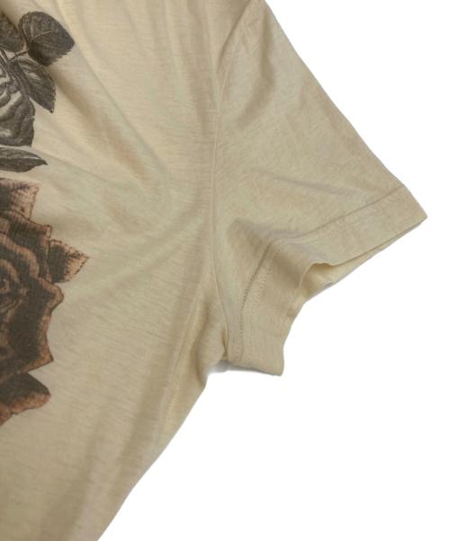 JOHN GALLIANO（ジョンガリアーノ）JOHN GALLIANO (ジョンガリアーノ) プリントTシャツ ベージュ サイズ:Sの古着・服飾アイテム