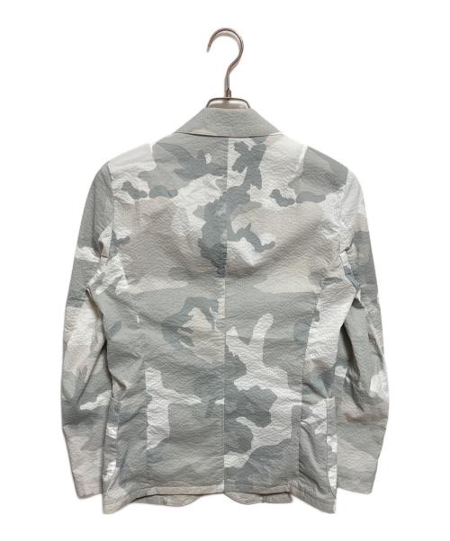 AKM（エーケーエム）AKM (エーケーエム) 迷彩テーラードジャケット グレー サイズ:Sの古着・服飾アイテム