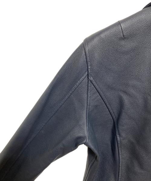 AKM（エーケーエム）AKM (エーケーエム) レザーシャツ ネイビー サイズ:Sの古着・服飾アイテム