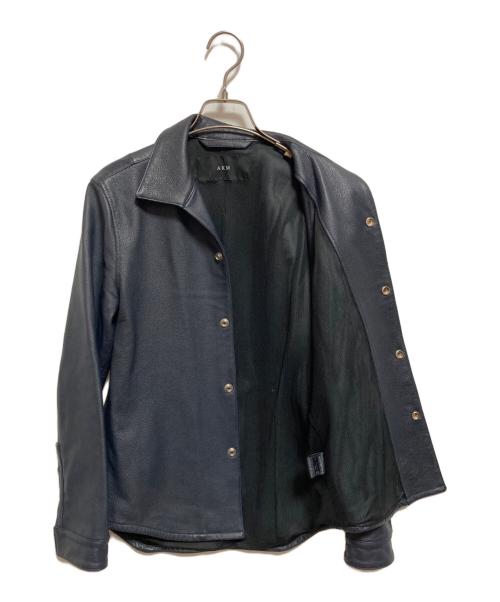 AKM（エーケーエム）AKM (エーケーエム) レザーシャツ ネイビー サイズ:Sの古着・服飾アイテム