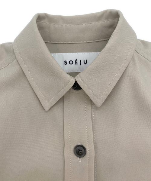 SOEJU（ソージュ）SOEJU (ソージュ) ソフトオックスシャツワンピース ベージュ サイズ:Mの古着・服飾アイテム
