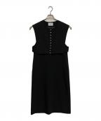 ReNormリノーム）の古着「ショートベスト×ジャンスカセット」｜ブラック