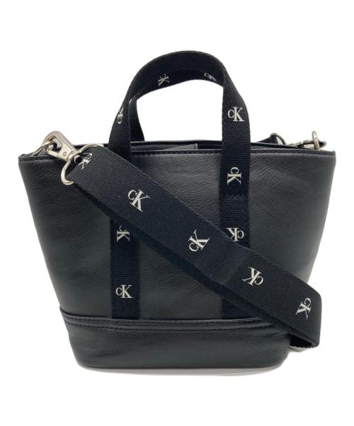 Calvin Klein Jeans（カルバンクラインジーンズ）Calvin Klein Jeans (カルバンクラインジーンズ) 2WAYスクエアトートバッグ ブラックの古着・服飾アイテム