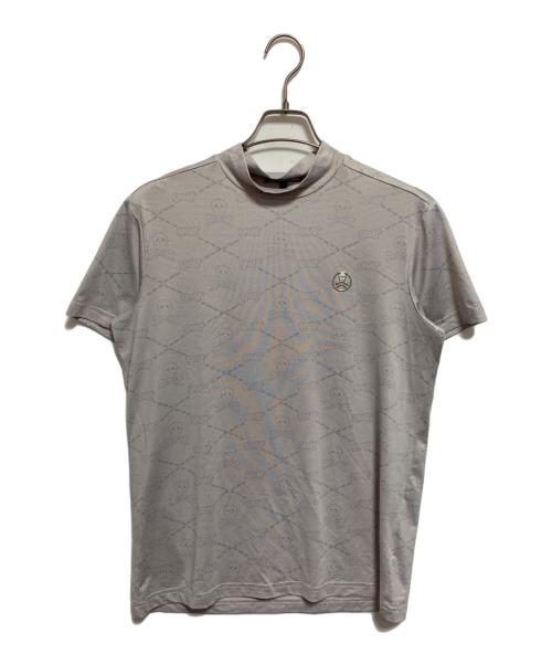 MARK&LONA（マークアンドロナ）MARK&LONA (マークアンドロナ) スカルプリントモックネックカットソー グレー サイズ:Mの古着・服飾アイテム