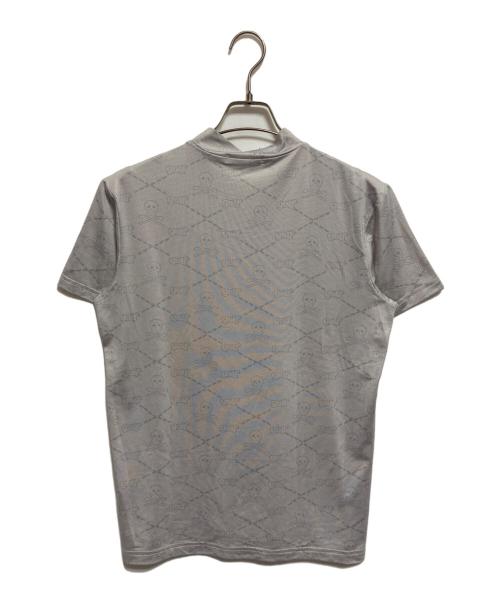 MARK&LONA（マークアンドロナ）MARK&LONA (マークアンドロナ) スカルプリントモックネックカットソー グレー サイズ:Mの古着・服飾アイテム