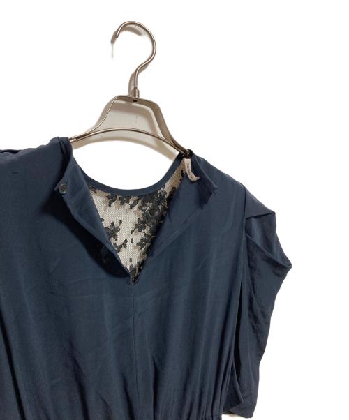 MIU MIU（ミュウミュウ）MIU MIU (ミュウミュウ) フリルミニワンピース ネイビー サイズ:38の古着・服飾アイテム