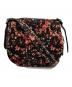 COACH（コーチ）の古着「花柄ハラコサドルバッグ」｜ブラック×ピンク