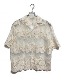 CLANE（クラネ）の古着「SHEER FLOWER LACE SHIRTS」｜ホワイト