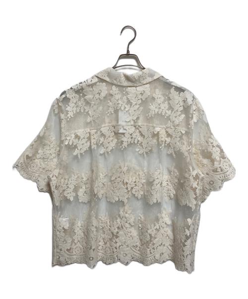 CLANE（クラネ）CLANE (クラネ) SHEER FLOWER LACE SHIRTS ホワイト サイズ:1 未使用品の古着・服飾アイテム