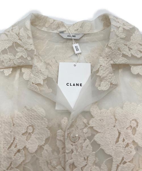 CLANE（クラネ）CLANE (クラネ) SHEER FLOWER LACE SHIRTS ホワイト サイズ:1 未使用品の古着・服飾アイテム