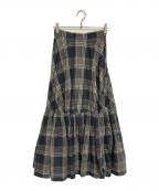Curensologyカレンソロジー）の古着「チェックティアードスカート」｜ネイビー×グレー
