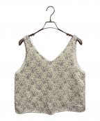 IENAイエナ）の古着「スパンコールエンブロイダリーキャミ」｜ホワイト