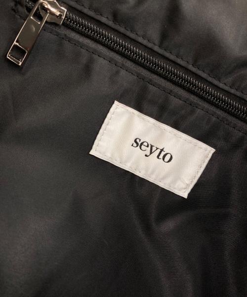 seyto（セイト）seyto (セイト) スタッズビックショルダーバッグ ブラックの古着・服飾アイテム