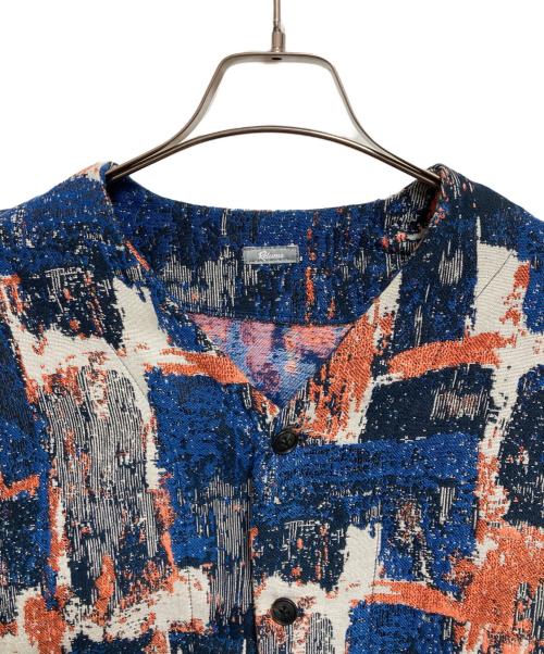 JOURNAL STANDARD relume（ジャーナルスタンダード レリューム）JOURNAL STANDARD relume (ジャーナルスタンダード レリューム) ゴブラン風 カーディガンジャケット ネイビー×オレンジ サイズ:Mの古着・服飾アイテム