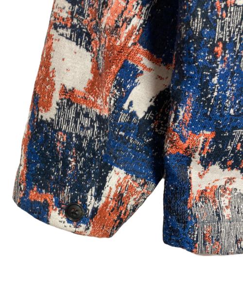 JOURNAL STANDARD relume（ジャーナルスタンダード レリューム）JOURNAL STANDARD relume (ジャーナルスタンダード レリューム) ゴブラン風 カーディガンジャケット ネイビー×オレンジ サイズ:Mの古着・服飾アイテム