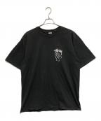 stussyステューシー）の古着「プリントTシャツ」｜ブラック