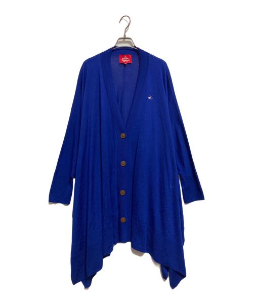 Vivienne Westwood RED LABEL（ヴィヴィアンウエストウッドレッドレーベル）Vivienne Westwood RED LABEL (ヴィヴィアンウエストウッドレッドレーベル) ポンチョカーディガン ブルー サイズ:00の古着・服飾アイテム