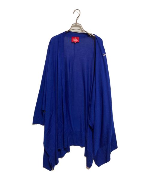 Vivienne Westwood RED LABEL（ヴィヴィアンウエストウッドレッドレーベル）Vivienne Westwood RED LABEL (ヴィヴィアンウエストウッドレッドレーベル) ポンチョカーディガン ブルー サイズ:00の古着・服飾アイテム