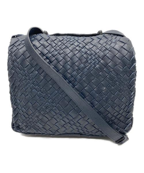 FALORNI（ファロルニ）FALORNI (ファロルニ) イントレチャートショルダーバッグ ネイビーの古着・服飾アイテム