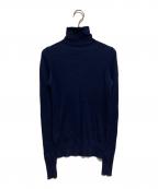 DRAWERドゥロワー）の古着「カシミヤシルクタートルネックニット」｜ネイビー