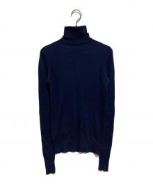 DRAWER（ドゥロワー）の古着「カシミヤシルクタートルネックニット」｜ネイビー