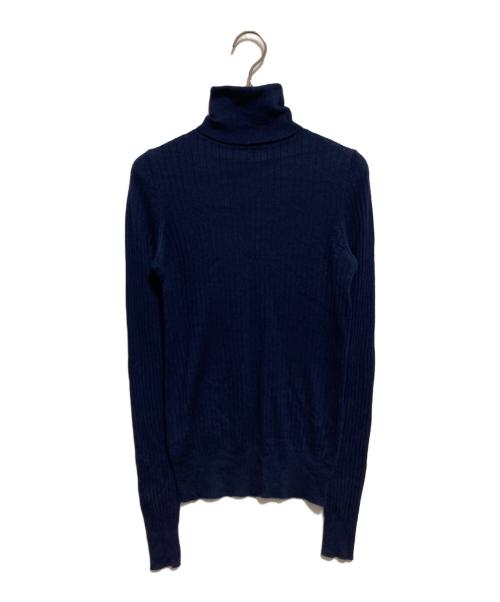 DRAWER（ドゥロワー）DRAWER (ドゥロワー) カシミヤシルクタートルネックニット ネイビー サイズ:1の古着・服飾アイテム
