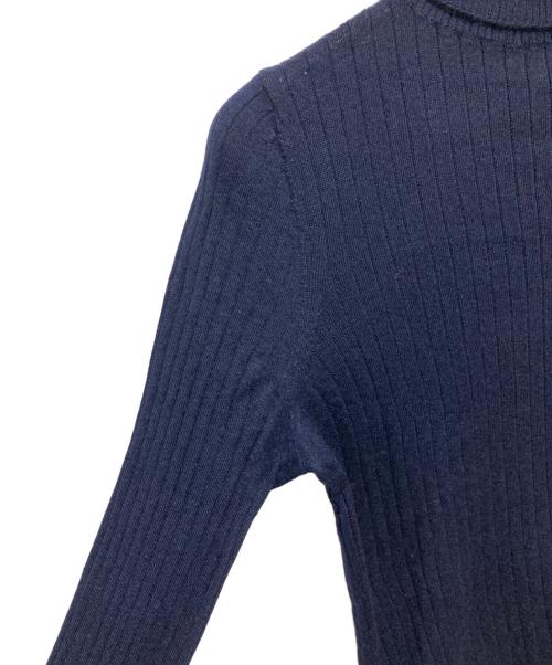DRAWER（ドゥロワー）DRAWER (ドゥロワー) カシミヤシルクタートルネックニット ネイビー サイズ:1の古着・服飾アイテム