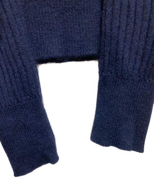 DRAWER（ドゥロワー）DRAWER (ドゥロワー) カシミヤシルクタートルネックニット ネイビー サイズ:1の古着・服飾アイテム