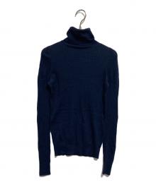 DRAWER（ドゥロワー）の古着「カシミヤシルクタートルネックニット」｜ネイビー