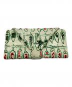 HIROKO HAYASHIヒロコ ハヤシ）の古着「PEPELONE 長財布」｜ベージュ×グリーン