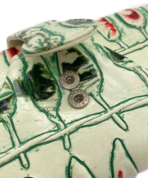 HIROKO HAYASHI（ヒロコ ハヤシ）HIROKO HAYASHI (ヒロコ ハヤシ) PEPELONE 長財布 ベージュ×グリーンの古着・服飾アイテム