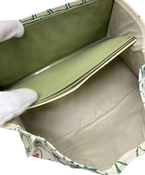 HIROKO HAYASHI（ヒロコ ハヤシ）HIROKO HAYASHI (ヒロコ ハヤシ) PEPELONE 長財布 ベージュ×グリーンの古着・服飾アイテム