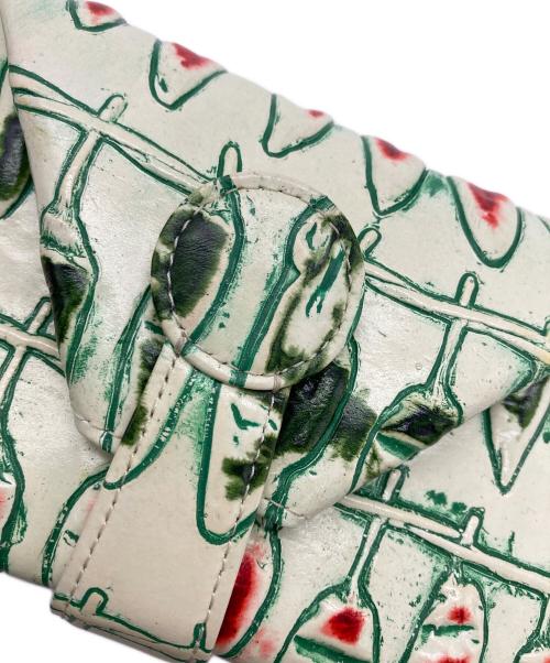 HIROKO HAYASHI（ヒロコ ハヤシ）HIROKO HAYASHI (ヒロコ ハヤシ) PEPELONE 長財布 ベージュ×グリーンの古着・服飾アイテム