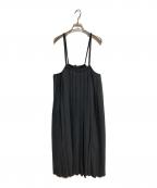 Curensologyカレンソロジー）の古着「プリーツキャミソールワンピース」｜グレー