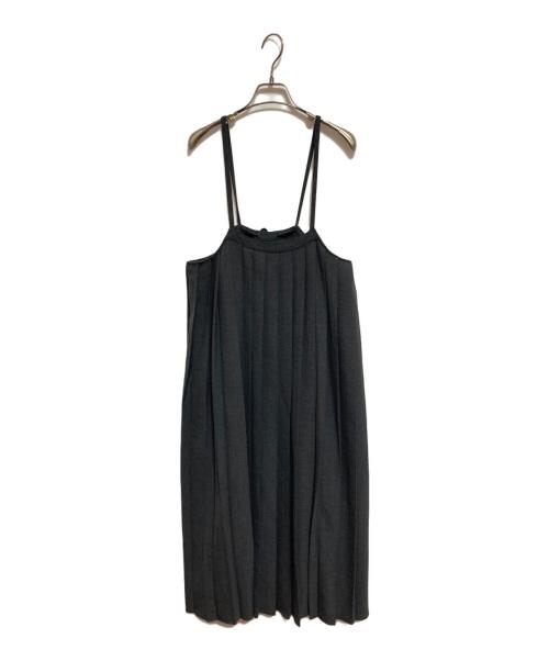 Curensology（カレンソロジー）Curensology (カレンソロジー) プリーツキャミソールワンピース グレー サイズ:FREEの古着・服飾アイテム