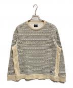 stussyステューシー）の古着「総柄スウェット」｜ベージュ