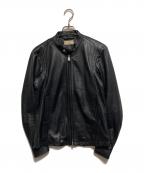 Lui'sルイス）の古着「シングルライダースジャケット」｜ブラック