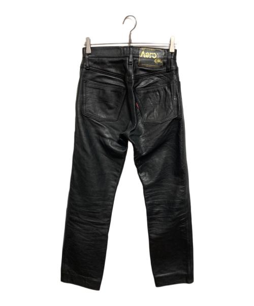 aero（エアロ）aero (エアロ) レザーパンツ ブラック サイズ:SIZE 71cm (W28)の古着・服飾アイテム