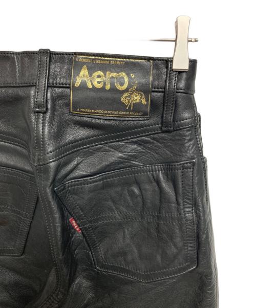 aero（エアロ）aero (エアロ) レザーパンツ ブラック サイズ:SIZE 71cm (W28)の古着・服飾アイテム