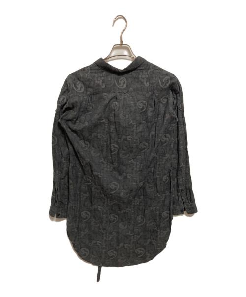 MIHARA YASUHIRO（ミハラヤスヒロ）MIHARA YASUHIRO (ミハラヤスヒロ) 総柄ロングシャツ グレー サイズ:38の古着・服飾アイテム