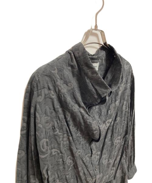 MIHARA YASUHIRO（ミハラヤスヒロ）MIHARA YASUHIRO (ミハラヤスヒロ) 総柄ロングシャツ グレー サイズ:38の古着・服飾アイテム