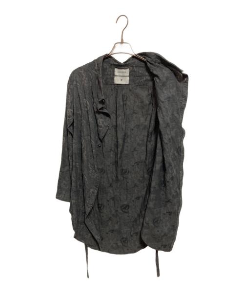 MIHARA YASUHIRO（ミハラヤスヒロ）MIHARA YASUHIRO (ミハラヤスヒロ) 総柄ロングシャツ グレー サイズ:38の古着・服飾アイテム