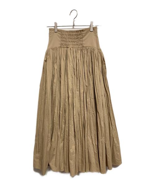 anuans（アニュアンス）anuans (アニュアンス) ワッシャープリーツコルセットスカート ベージュ サイズ:Sの古着・服飾アイテム