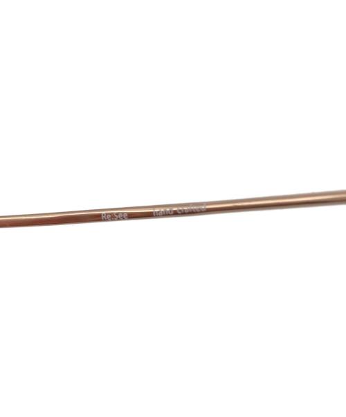 Re:See（リシー）re:see (リシー) birth 伊達眼鏡 ローズゴールド サイズ:SIZE 49□19の古着・服飾アイテム